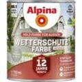 Alpina Wetterschutzfarbe deckend 0,75 L steingrau Holzschutzfarbe