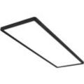 Leuchten – Deckenlampe led, led Panel Ultra Flach, Backlighteffekt, neutralweißes Licht, 3.000 Lumen, Schwarz, 580x200x30mm (LxBxH) - Briloner