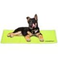 Kühlmatte Hund, 50 x 90 cm, selbstkühlende Hundematte, Gel, abwischbar, Kühlunterlage für Haustiere, grün - Relaxdays