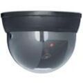 Relaxdays - Dummy Kamera Dome mit LED-Licht, mit verstellbarem Kamerawinkel, Sicherheitskamera, Dummy Camera, schwarz