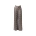 esmara® Damen Hose, Wide Leg, mit Metallic-Animal-Schimmereffekt