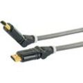 AINSTEIN High-Speed HDMI Kabel mit Ethernet 1,0m, schwenkbar, 360° HDMI Stecker 360° HDMI Stecker