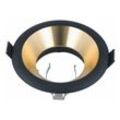 Led Line - Einbaustrahler GU10 Set Einbauleuchten Rahmen Einbauspots Ø75mm Bohrloch Schwarz / Gold inkl. GU10 5W led Leuchtmittel Kaltweiß mit Fassung