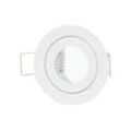 Led Line - IP44 Einbaustrahler Set GU4 MR11 Leuchte Spot Einbaurahmen Wasserdicht Lampe Rund Weiß aus Aluminium mit GU5.3 Fassung keine Leuchtmittel