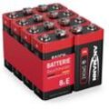 ANSMANN Alkaline longlife Rauchmelder 9V Block Batterien - Premium Qualität - 8 Stk