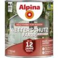 Alpina Wetterschutzfarbe halbdeckend 0,75 L steingartenblau Holzschutzfarbe