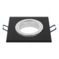 Led Line - Einbaustrahler GU10 Einbaurahmen Glas Ultra Flach (10mm) Einbauleuchte Ø75mm Bohrloch inkl. GU10 5W Neutralweiß led Leuchtmittel Schwarz