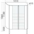 Burgbad Halbhoher Schrank Lavo 2.0 1365x1010x415 Weiß Matt, SGCH101F5044 SGCH101F5044