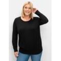 Pullover aus leichtem Strick, mit Rundhalsausschnitt, schwarz, Gr.40/42