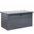 Gardebruck® Gartenbox Metall Wetterfest Gasdruckfeder Abschließbar Eckschutz Balkon Keller Auflagenbox 120x62cm Kissenbox Metallbox 360L Anthrazit