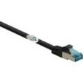 Renkforce - RF-5047482 RJ45 Netzwerkkabel, Patchkabel cat 6a s/ftp 0.25 m Schwarz Flammwidrig 1 St.