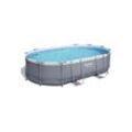 BESTWAY Framepool Bestway Power Steel Oval Frame Pool Set 488 x 305 (Komplett-Set)