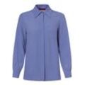 MAX&Co. Bluse mit Seiden-Anteil Damen Acetat, blau