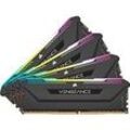 DIMM 32 GB DDR4-3600 (4x 8 GB) Quad-Kit, Arbeitsspeicher schwarz, CMH32GX4M4D3600C18, Vengeance RGB PRO SL, INTEL XMP