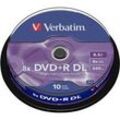 DVD+R DL 8,5 GB, DVD-Rohlinge 8fach, 10 Stück