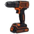 Akku-Bohrschrauber BDCDC18K, 18Volt schwarz/orange, Li-Ion-Akku 1,5Ah, im Koffer