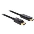 Adapterkabel DisplayPort Stecker > HDMI Stecker schwarz, 2 Meter
