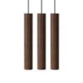 UMAGE - Chimes Cluster 3 LED-Pendelleuchte, Ø 3 x 22 cm, Eiche dunkel