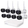 LUVISION Dual WLAN Funk Video Überwachungssystem 10 Kanal Mini NVR 5MP Überwachungskamera Set Mikrofon Cloud