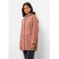 Langjacke JACK WOLFSKIN "MAINKAI LONG JKT W" Gr. L (42/44), braun (astro, dust), Damen, OBERSTOFF: 100% POLYESTER; Futter: 100% POLYESTER, Jacken