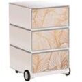 PAPERFLOW easyBox Classic Chic Rollcontainer weiß, bunt 4 Auszüge 39,0 x 43,6 x 64,2 cm