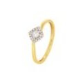 Diamonds by Ellen K. Ring 585 Gold zweifarbig 17 Brillanten zus. 0,13ct.