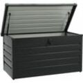 Juskys - Metall Aufbewahrungsbox Limani 380 Liter - Outdoor Box - wasserdicht, abschließbar - Gartenbox, Auflagenbox, Kissenbox für Garten Anthrazit