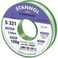 S321 2,0% 1,0MM SN99,3CU0,7CD 100G Lötzinn, bleifrei bleifrei, Spule Sn99,3Cu0,7 ORH1 100 g - Stannol