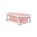 Cangaroo Babybadewanne Carribean, 83 cm, klappbar, Wasserablauf, Ablagefächer pink