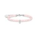 Member Charm-Armband mit rosa Beads Silber