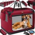 Lovpet - Hundebox Hundetransportbox faltbar Inkl.Hundenapf Transporttasche Hundetasche Transportbox für Haustiere Hunde und Katzen