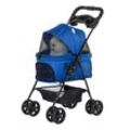 PawHut Hundewagen mit Becherhalter grau 67L x 45B x 96H cm