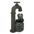 Brunnen APOLLON 74,5cm Metall Optik Wasserspiel Springbrunnen Kaskaden Garten