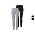 esmara® Damen Leggings, 2 Stück, normale Leibhöhe