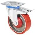 Wagner Transportgeräte-Schwerlast-Lenkrollen, Rad-Ø 125 mm, VE 2 Stk, Lenkrolle mit Feststeller