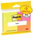 3 + 1 GRATIS: Post-it® Super Sticky Notes 653 Haftnotizen farbsortiert, 3 Blöcke + GRATIS 1 Blöcke