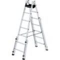 MUNK Alu-Sprossen-Stehleiter, treppengängig, 2 x 7 Sprossen