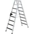 MUNK Stufen-Stehleiter CLIP-STEP, beidseitig begehbar, rutschhemmend R13, 2 x 8 Stufen