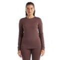 Icebreaker Merino 200 Oasis Thermo-Langarmshirt mit Rundhalsausschnitt - Frau - Mink - Größe XS