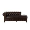 uno Recamiere Chesterfield ¦ braun ¦ Maße (cm): B: 203 H: 79 T: 100