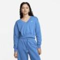 Nike Sportswear Phoenix Fleece Crop Top mit V-Ausschnitt für Damen - Blau