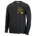 Los Angeles Lakers Standard Issue Nike Dri-FIT NBA-Sweatshirt mit Rundhalsausschnitt für Herren - Schwarz