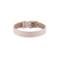 Pink Leather Strap Silver