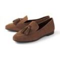 Loafer aus Veloursleder - Cognac - Gr.: 37