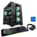 CSL Gaming-PC "Aqueon C77211 Advanced Edition", schwarz, Microsoft Windows 11 Home (64 Bit), 64 GB RAM 1000 GB SSD, Computer