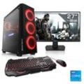 CSL Gaming-PC-Komplettsystem "Speed V25135", F (A-G), schwarz, Microsoft Windows 11 Home (64 Bit), 16 GB RAM 1000 GB SSD, Computer-Komplettsysteme