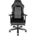 DXRACER Gaming-Stuhl "Master PU Leather Black" Stühle Gr. B/H/T: 55 cm x 135 cm x 49 cm, Lederoptik, schwarz (schwarz, schwarz)