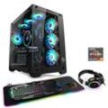 CSL Gaming-PC "Aerion A56115 Advanced Edition", schwarz, Microsoft Windows 11 Home (64 Bit), 16 GB RAM 1000 GB SSD, Computer