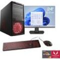 F (A bis G) CSL Gaming-PC-Komplettsystem "Sprint V28980" Computer-Komplettsysteme Gr. 8 GB RAM 500 GB SSD, rot