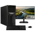 CAPTIVA Business-PC-Komplettsystem "Workstation I75-740 TFT Bundle", E (A-G), Computer-Komplettsysteme, schwarz, ohne Betriebssystem, 16 GB RAM 500 GB SSD